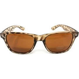 Round New Permium Mens & Womens polarized Sunglasses with Gray Lenses UV400 free Bag - Leopard - CF18SRC45Q8 $8.02