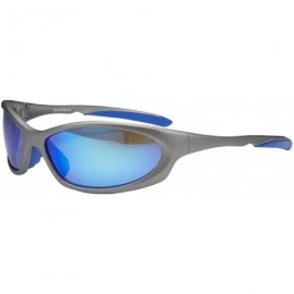 Sport Polarized Sport Wrap JMPS27 Sunglasses with TR90 Frame UV400 Active Fit - Grey and Ice - CN11GSPA1WJ $20.18