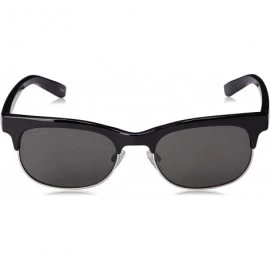Sport Women's Hailey Polarized Round Sunglasses - Shiny Black & Shiny Silver - CM11UUPQ6PF $45.42