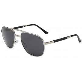 Goggle Unisex Men Women Fashion Polarized Sunglasses Foldable Easy Carry Eyewear Sunglasses - Silver - C818WQWKD3M $16.73