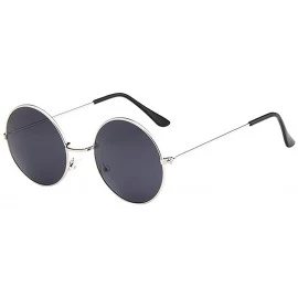 Oversized Women Men Round Sunglasses Classic Oversize JoplHippie Eyewear Unisex Circle Lens Sunglasses - A - CO195IGCXRH $16.68