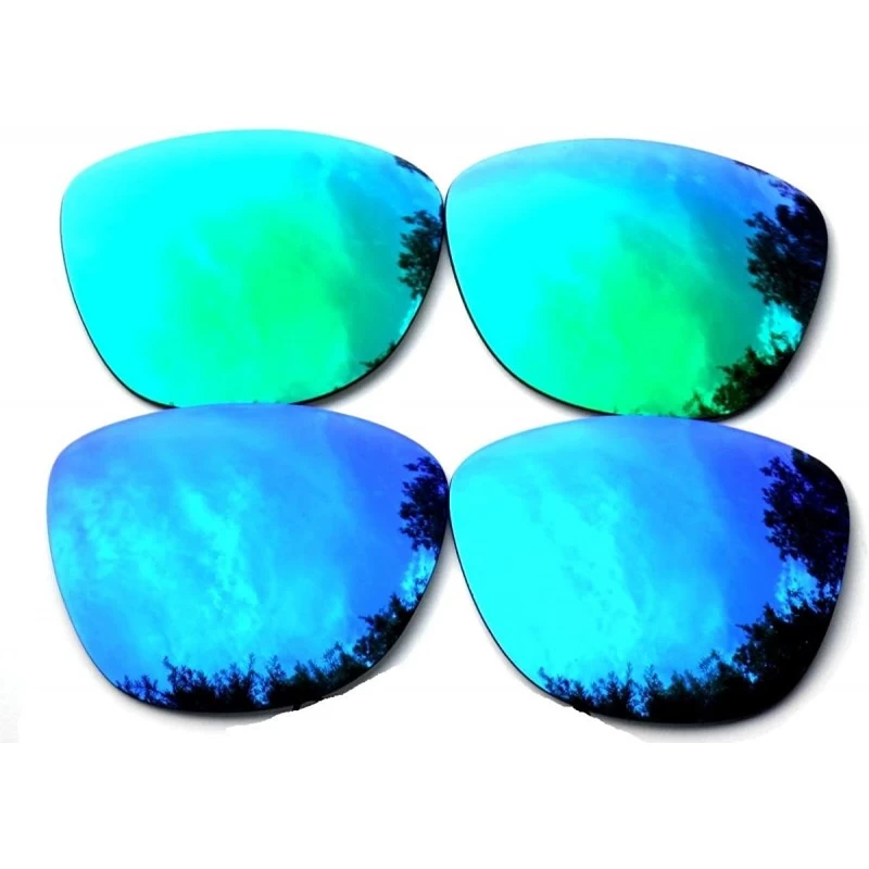 Oversized Replacement Lenses Frogskins Gold&Green Color Polarized 2 Pairs-! - Blue&green - CT125VHS6C7 $12.06