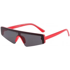 Goggle Unisex One Piece Vintage Eye Sunglasses Retro Eyewear Fashion Radiation Protection - Red - C218NDE5OU2 $20.93