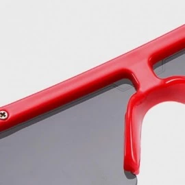 Goggle Unisex One Piece Vintage Eye Sunglasses Retro Eyewear Fashion Radiation Protection - Red - C218NDE5OU2 $10.18