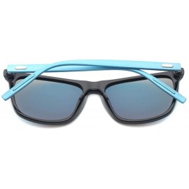 Aviator Unisex Square Sunglasses Men Polarized Women Brand Designer Retro Y55086 C1 BOX - Y55086 C4 Box - CB18XDWXSUY $12.81