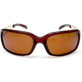 Square Women's Classic Wide Polarized Sunglasses - Liz Taylor A Place In The Sun - Brown - CM122JU1NRJ $22.99