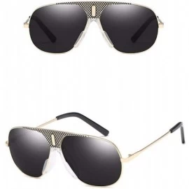 Aviator European and American Men's Sunglasses Retro Wind Pilot Toad Sunglasses - G - CA18QCI4KI3 $37.02