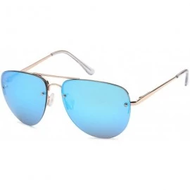 Round UV400 Womens Round CatEye Sunglasses with Design Fashion Frame and Flash Lens Option - CL18GDREXWY $9.60