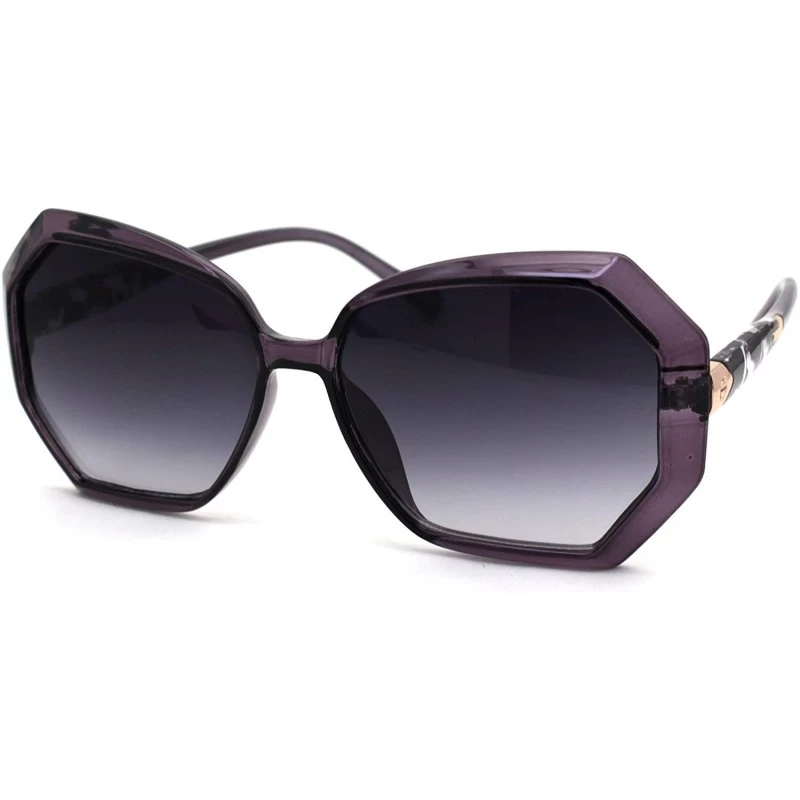 Butterfly Womens Classic 90s Chic Butterfly Plastic Sunglasses - Purple Smoke - CT18ZWQ23Z7 $11.68
