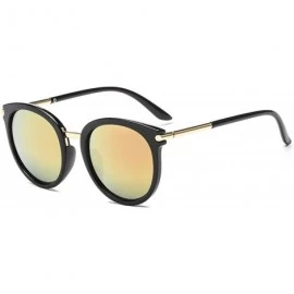 Oversized 2019 New Sunglasses Women Driving Mirrors vintage For Women Reflective flat lens Sun Glasses UV400 - C5 - CR18W7C3H...