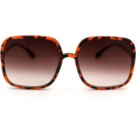 Butterfly Womens Mod Rectangular Oversize Butterfly Sunglasses - Tortoise Brown - C518Z0D3KY7 $12.62