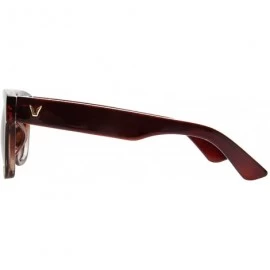 Wayfarer Designer Oversized vintage classic Women Men Sunglasses Glasses 1212 - Brown - CC12EJJFYOB $27.69