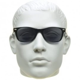 Square Retro Classic Bifocal Reading Sunglasses 80's Style Men Women RX - Black Grey Lens - CD18LEG8E4L $14.09