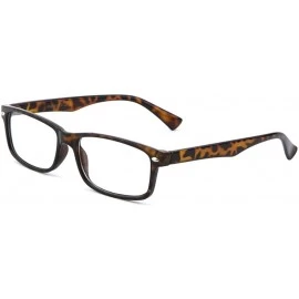 Aviator Thin Frame Nerd Glasses Clear Lens UV Protection (Tortoise (2 pack) - Clear) - CJ12O4YUW7N $11.64