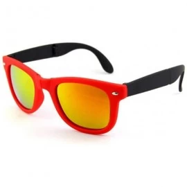 Cat Eye Classic Folding Cat Eye Sunglasses Fashion Women Men Driving Unisex Sun glasses - Red/Red - CJ1986UO942 $19.52