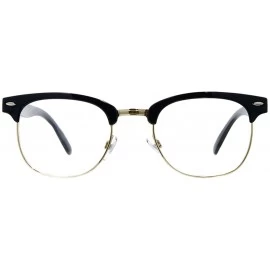 Rimless Men Women Glasses Half Frame Horned Rim Retro Classic Style - Gold - C5185H5HHT3 $9.76