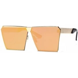 Rimless Women Square UV400 Mirror Sunglasses Men Lady Sun Glasses Eyeglasses - Rose Gold - CG1835AZE0O $18.66