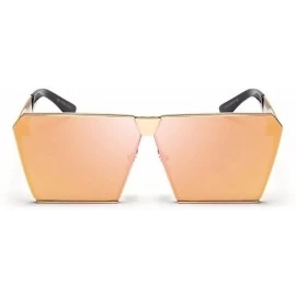 Rimless Women Square UV400 Mirror Sunglasses Men Lady Sun Glasses Eyeglasses - Rose Gold - CG1835AZE0O $12.78