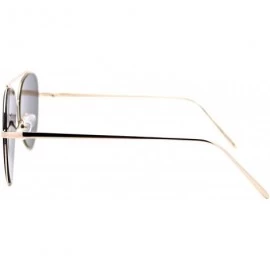 Aviator Pink Mirror Flat Lens Sunglasses Gold Metal Aviator Frame Womens Fashion - CS12MXM0Q85 $11.52