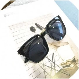 Square Women Oversize Sunglasses Vintage Men Fashion Brand Designer Square Sun Glasses UV400 Eyewear - C04 - CZ18WC3YE9N $33.13