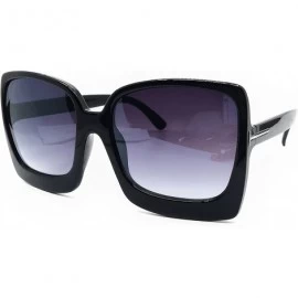 Square SA165 Premium Oversize XXL Women Cateye Brand Designer Square Bold Style Thick Frame Fashion Sunglasses - Black - C918...