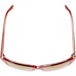 Round Women's Danger Cat Cateye Sunglasses - California Rose Ohm Champagne Chrome - CC17AZ3SAL3 $42.55
