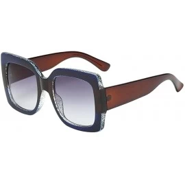 Round Retro Vintage Square Sunglasses Fashion Cat Eye Eyewear Ladies Shades - B - CY1908NLH8G $16.81