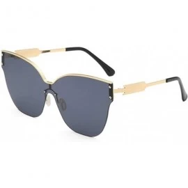 Oversized Trendy Oversized One Piece Sunglasses Women Half Frame Arrow Leg Cateye Eyewear UV Protection - C1 - CK190OOTSWG $1...