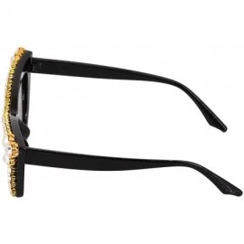 Goggle Sparkling Crystal Cat Eye Sunglasses UV Protection Rhinestone Sunglasses - Cat Eye Rhinestone - C318WQCMKZM $19.81