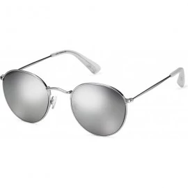 Round Icon - Round Women's & Men's Sunglasses - 50 mm - Silver / Silver - CW18DK3TDXS $83.54