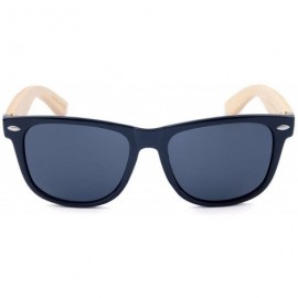 Wayfarer 100% Bamboo Wayfarer Polarized UV Protected Unisex Sunglasses Sand Bamboo Collection - Classics - CX185UXEOYQ $32.36