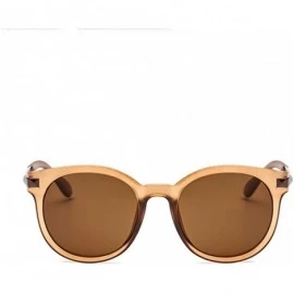 Goggle Polarized Sunglasses For Women - Mirrored Lens Women Fashion Goggle Eyewear - Coffee - CQ18S8ZDG23 $17.01
