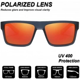 Rectangular Retro Polarized Sunglasses for Men and Women Classic Vintage Square Sun Glasses UV400 Protection - CX196WQIZ8N $2...