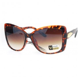 Butterfly Square Butterfly Oversized Frame Sunglasses Womens Eyewear UV 400 - Tortoise - CU186CQCM3Z $25.07