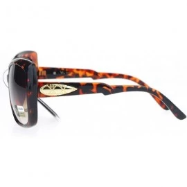 Butterfly Square Butterfly Oversized Frame Sunglasses Womens Eyewear UV 400 - Tortoise - CU186CQCM3Z $12.53