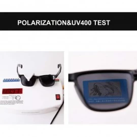 Rectangular TR90 Vintage Polarized Sunglasses for Men Square Driving Sports Sun Glasses - Mirrored Blue+mirrored Green - CO19...