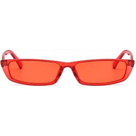 Rectangular Polarized Sunglasses Rectangle Protection Activities - Red - C518TOI93D5 $12.91