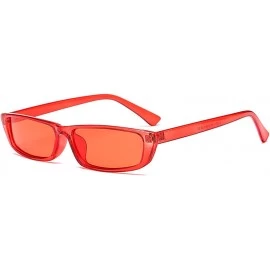 Rectangular Polarized Sunglasses Rectangle Protection Activities - Red - C518TOI93D5 $12.91