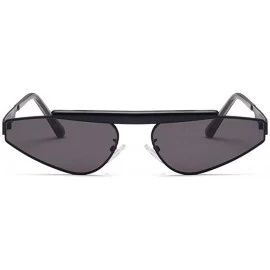 Square Sunglasses Luxury Glasses Eyewear Shades - Black - CM18TCN6ADX $15.50