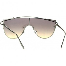Shield Oceanic Tie Dye Gradient Shield Robotic Futurism Sunglasses - Silver Smoke Yellow - C61863ATSL2 $11.99