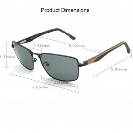 Sport Metal Sport Sunglasses with Spring Hinge Polarized and UV 400 Protection lenses - Black Frame Grey Lens - CF18TQHLNNO $...