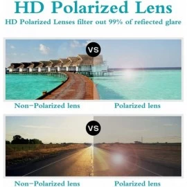 Sport Metal Sport Sunglasses with Spring Hinge Polarized and UV 400 Protection lenses - Black Frame Grey Lens - CF18TQHLNNO $...