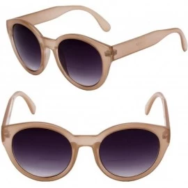 Round Womens Round Cat Eye Bifocal Sunglasses - 2 Pair Included with Soft Carrying Cases - Soft Suede - CM196WRAZO9 $14.21