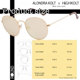 Round x HIGHKOLT The Round Sunglasses - Diff Vision DV-39 UV400 Protection - 53mm AK2053 - CK18NGGEYED $40.66