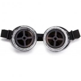 Goggle Vintage Steampunk Goggles Retro Spikes Glasses Rave Cosplay Halloween - Silver9 - CL18KK6GXMI $13.46