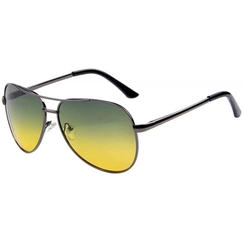 Aviator Men's CLASSIC Aviator Polarized sunglasses - C04 Gray Night - CZ18XYIMD8C $16.17