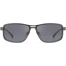 Square Polarized Sunglasses for Men Lightweight TR90 Frame UV400 Protection Square Sun Glasses - Walnut Wood - CD18AEIHXQS $1...