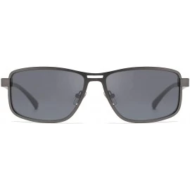 Square Polarized Sunglasses for Men Lightweight TR90 Frame UV400 Protection Square Sun Glasses - Walnut Wood - CD18AEIHXQS $2...