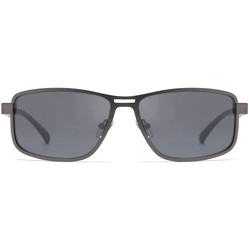 Square Polarized Sunglasses for Men Lightweight TR90 Frame UV400 Protection Square Sun Glasses - Walnut Wood - CD18AEIHXQS $1...