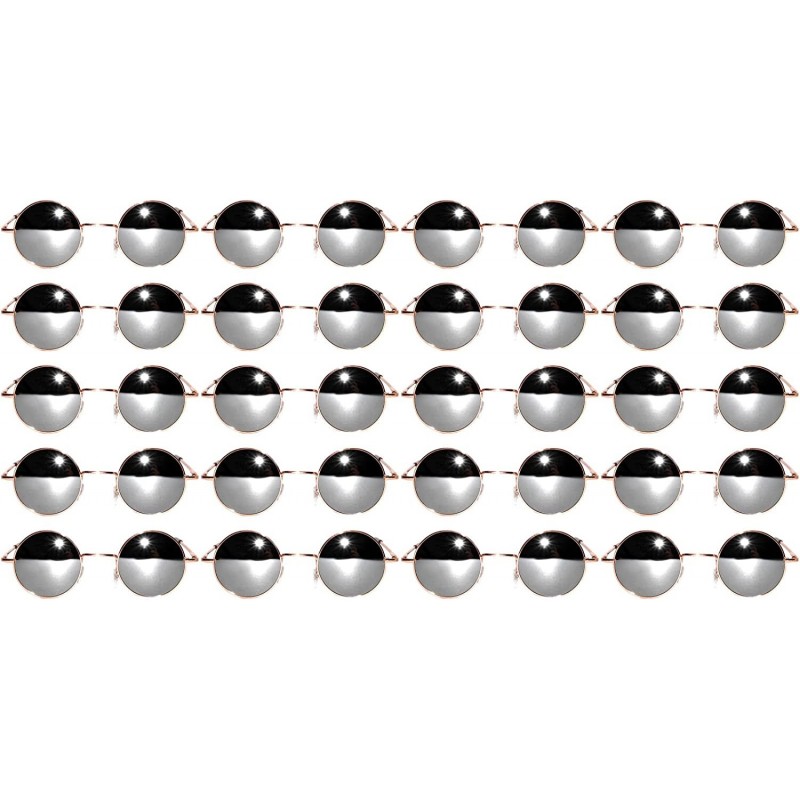 Round 20 Pieces Wholesale Lot Round Circle Small Sunglasses Retro Colored lens mixed colors - 45_gold_silver_mirror - C518C9Y...